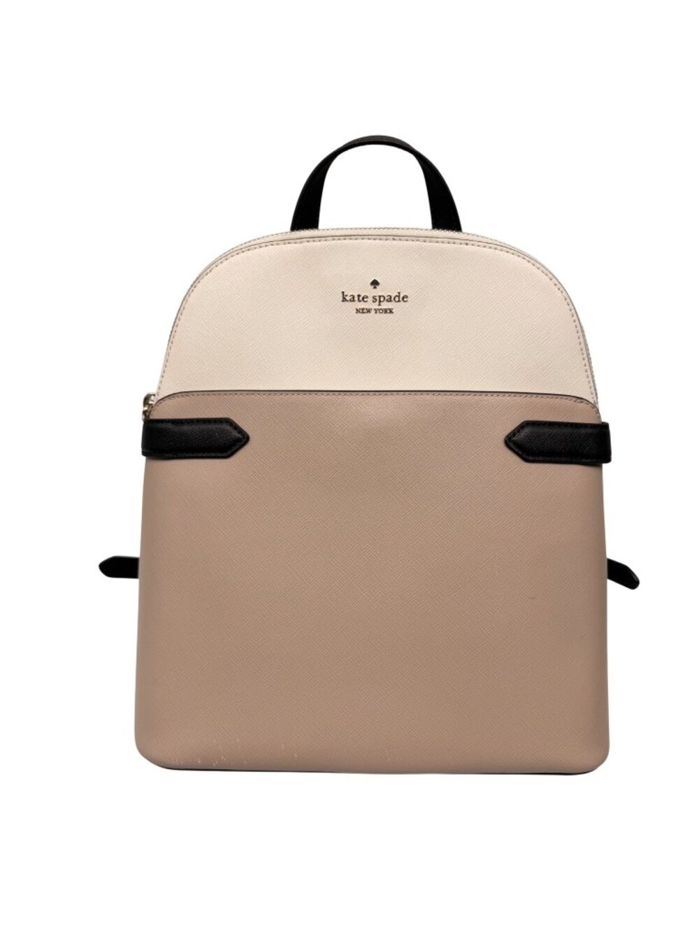 Kate Spade Staci Colorblock Dome Backpack in Warm Beige